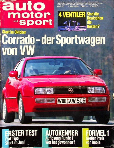 Deckblatt Auto Motor und Sport (10/1988)
